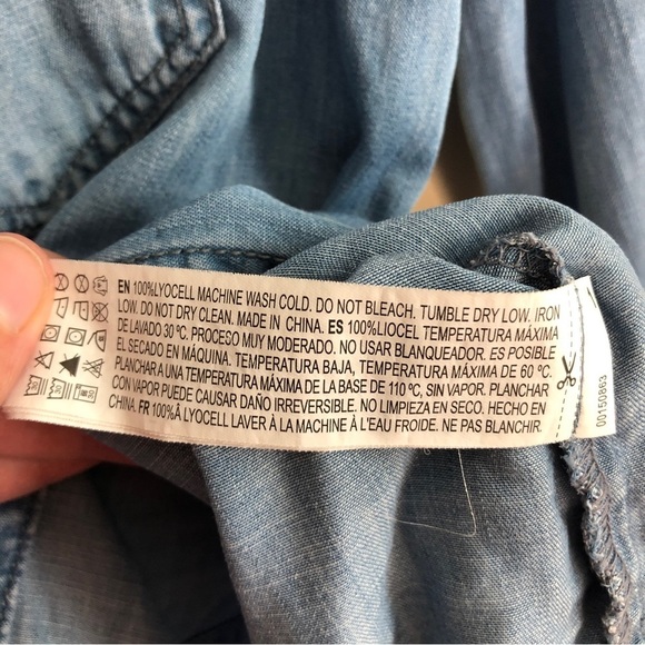 Split Back Denim Button Down - Picture 8 of 9